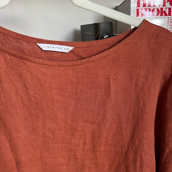 Linenfox Terra Cotta Mona Top S-M - Picture 5 of 8